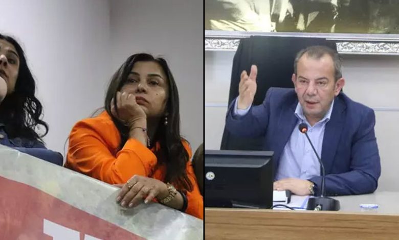 Tanju Özcan’ın eşi pankartlarla belediyeyi bastı! “Ben de seni protesto ediyorum” Tanju Özcan’ın eşi pankartlarla belediyeyi bastı! “Ben de seni protesto ediyorum”