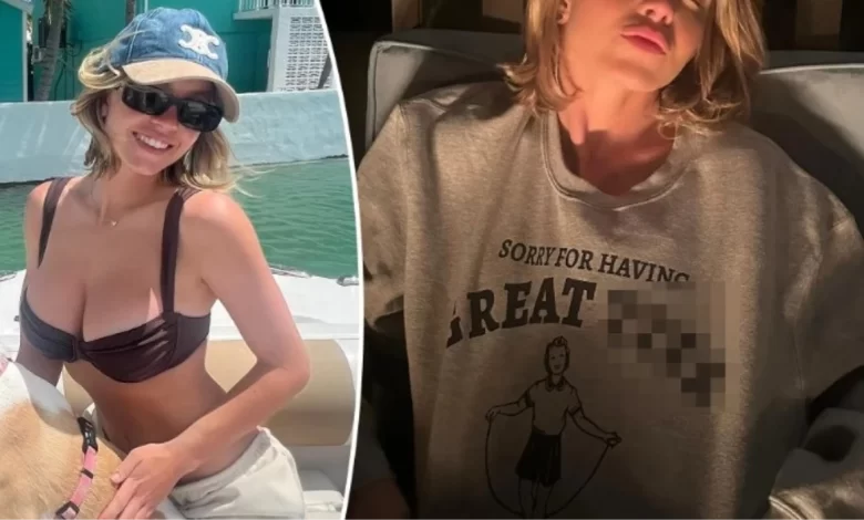 Sydney Sweeney, Meksika tatilinde üzerinde ‘Harika göğüslere sahip olduğum için özür dilerim’ yazılı tişört ile fotoğraf paylaştı Sydney Sweeney, Meksika tatilinde üzerinde ‘Harika göğüslere sahip olduğum için özür dilerim’ yazılı tişört ile fotoğraf paylaştı