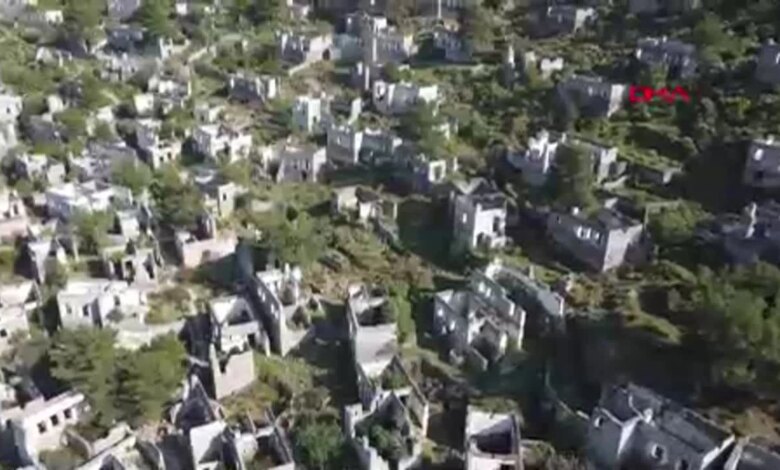 Muğla’da Terk Edilen Kayaköy Havadan Görüntülendi Muğla’da Terk Edilen Kayaköy Havadan Görüntülendi