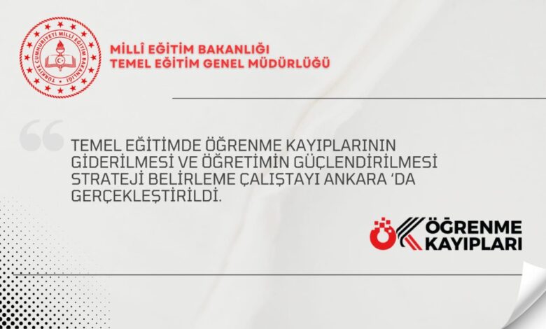 Temel Eğitimde Öğrenme Kayıplarının Giderilmesi ve Öğretimin Güçlendirilmesi Projesi Strateji Belirleme Çal. Gerçekleşti Temel Eğitimde Öğrenme Kayıplarının Giderilmesi ve Öğretimin Güçlendirilmesi Projesi Strateji Belirleme Çal. Gerçekleşti