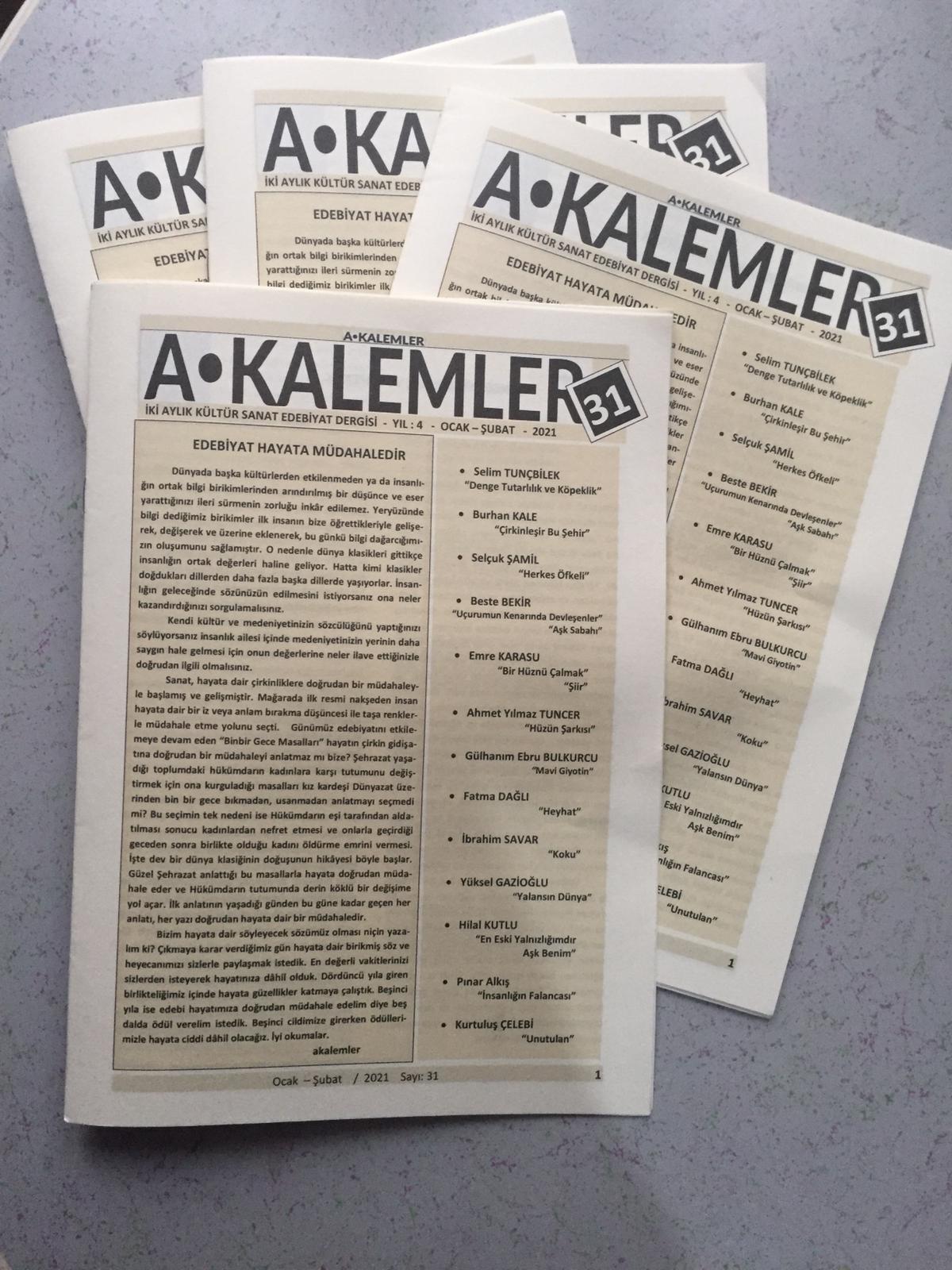 Eskimeyen Duyurular: Akalemler Dergisi | 31. Sayı