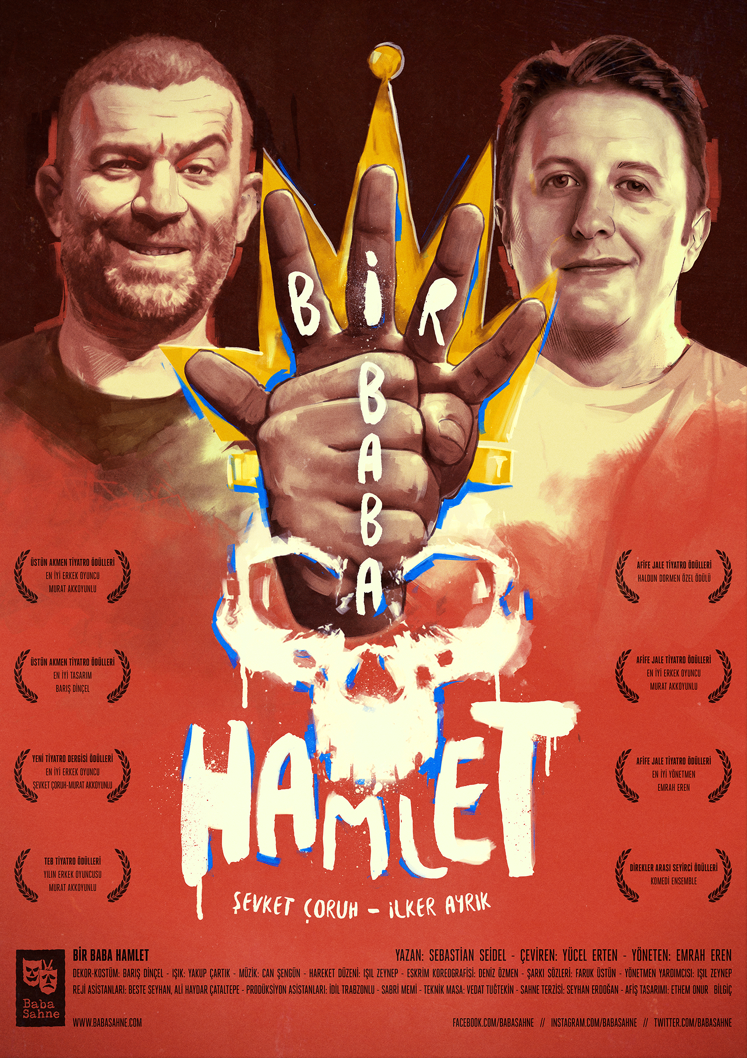 Şevket Çoruh ve İlker Ayrık’lı “Bir Baba Hamlet”, 600. Oyunu için 1 Ekim’de Harbiye Açıkhava’da!