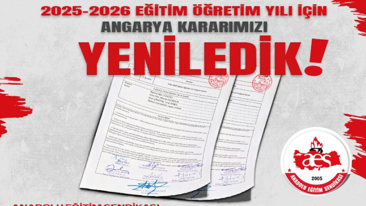 2025-2026 Eğitim Öğretim Yılı İçin Angarya Kararımızı Yeniledik