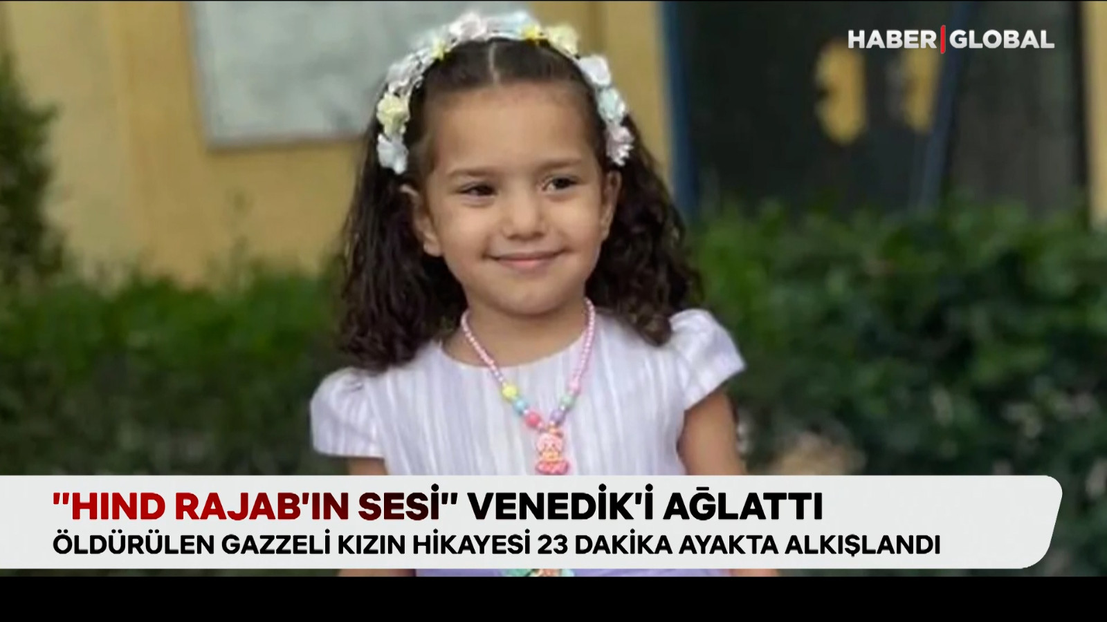 Öldürülen Gazzeli kızın hikayesi 23 dakika ayakta alkışlandı