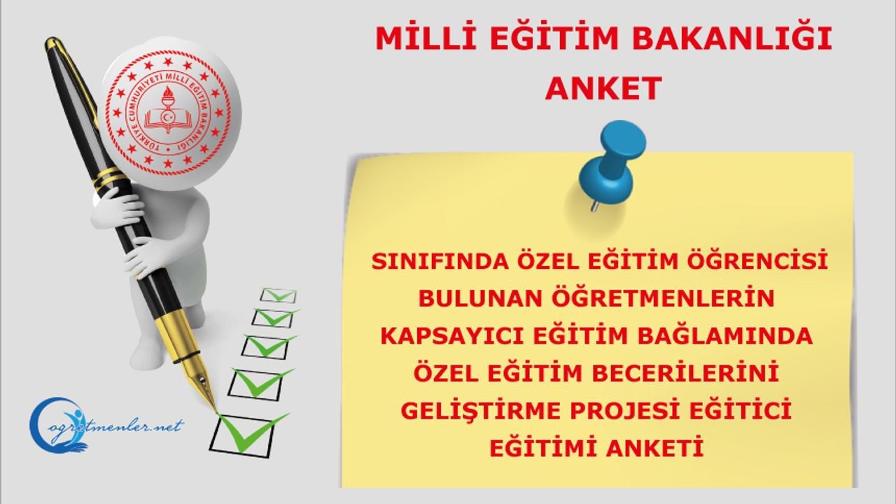 Öğretmenlerin Kapsayıcı Eğitim Bağlamında Özel Eğitim Becerilerini Geliştirme Projesi Eğitici Eğitimi