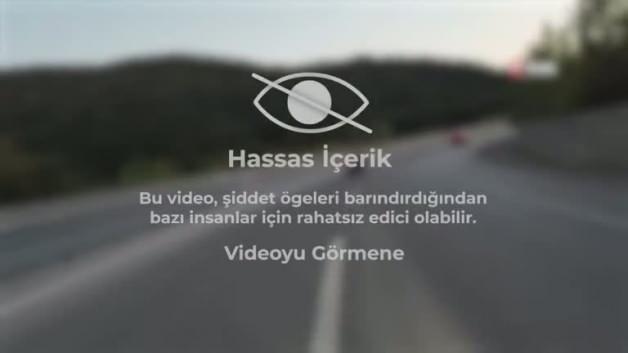 Çanakkale’de feci motor kazası kamerada!
