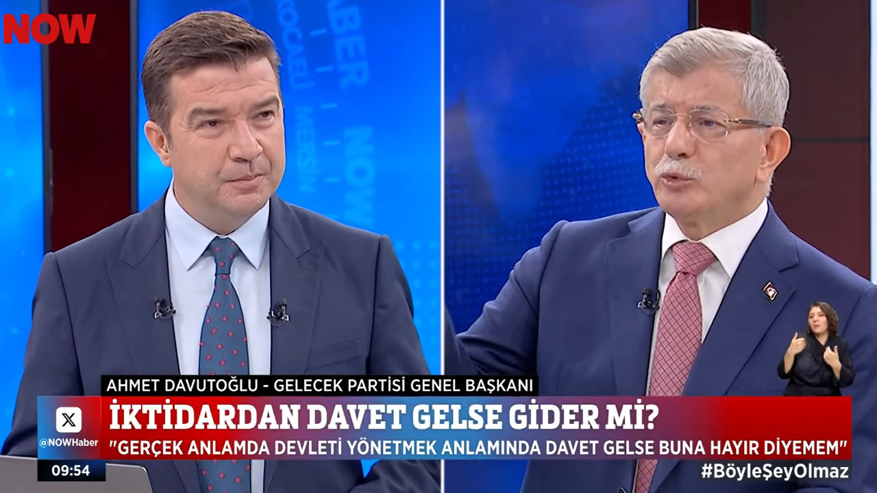 Davutoğlu NOW TV ekranlarından mesaj verdi: Erdoğan’dan teklif gelirse kabul ederim