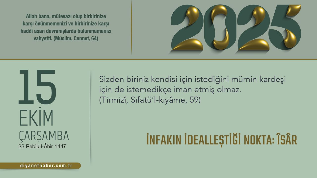 İnfakın İdealleştiği Nokta: Îsâr