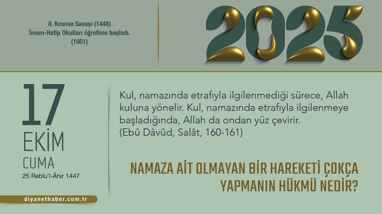 Namaza Ait Olmayan Bir Hareketi Çokça Yapmanın Hükmü Nedir?