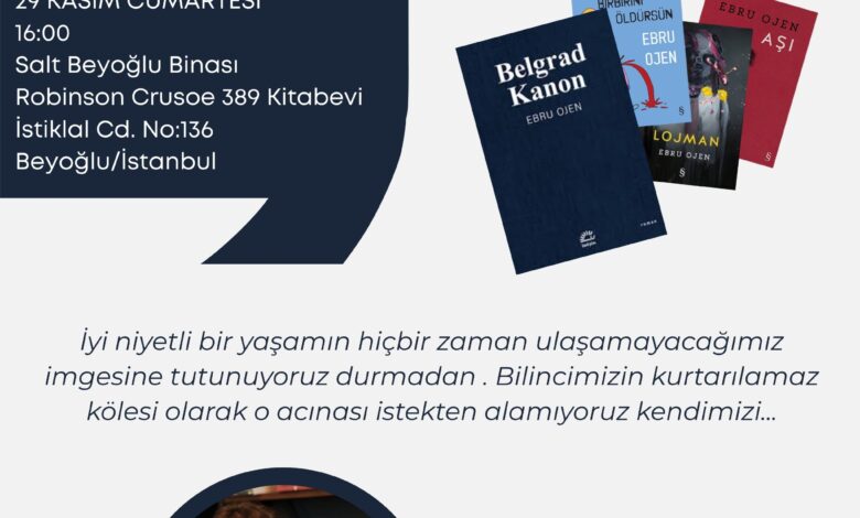 Baykuş Kitap Kulübü Ebru Ojen ile söyleşi düzenliyor