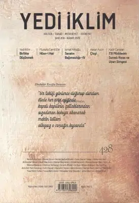 Yedi İklim Dergisi’nin 428. Sayısı Yayınlandı