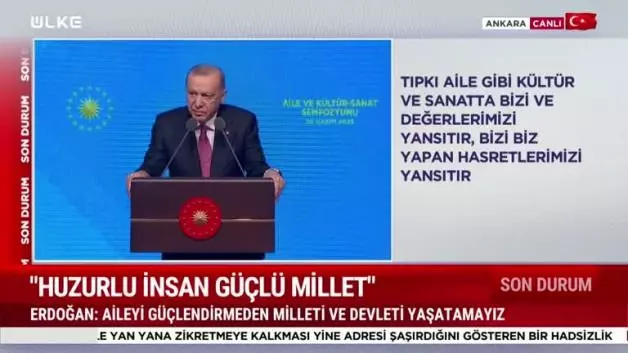 Cumhurbaşkanı Recep Tayyip Erdoğan nüfus artış hızıyla ilgili olarak “Şu an bir felaketi yaşıyoruz “dedi