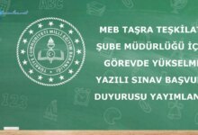 450 şube müdürü kadrosu için görevde yükselme sınavı