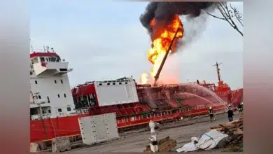 Ukrayna’da Türk Bayraklı Gemi Yangınında Mürettebat Tahliye…