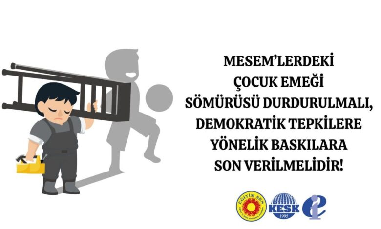 Eğitim Sen’den MESEM’lerdeki Çocuk Emeği Uyarısı
