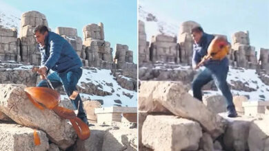 Türkücü Aydın Aydın, Nemrut Dağı’ndaki tarihi eseri